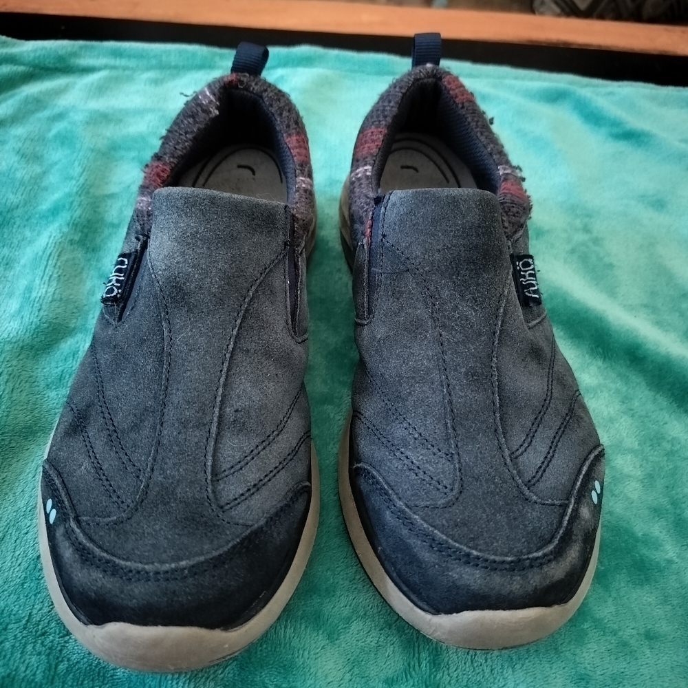Ryka Terrie Blue Suede Slip-on Comfort Shoes Women's Size 8.5M